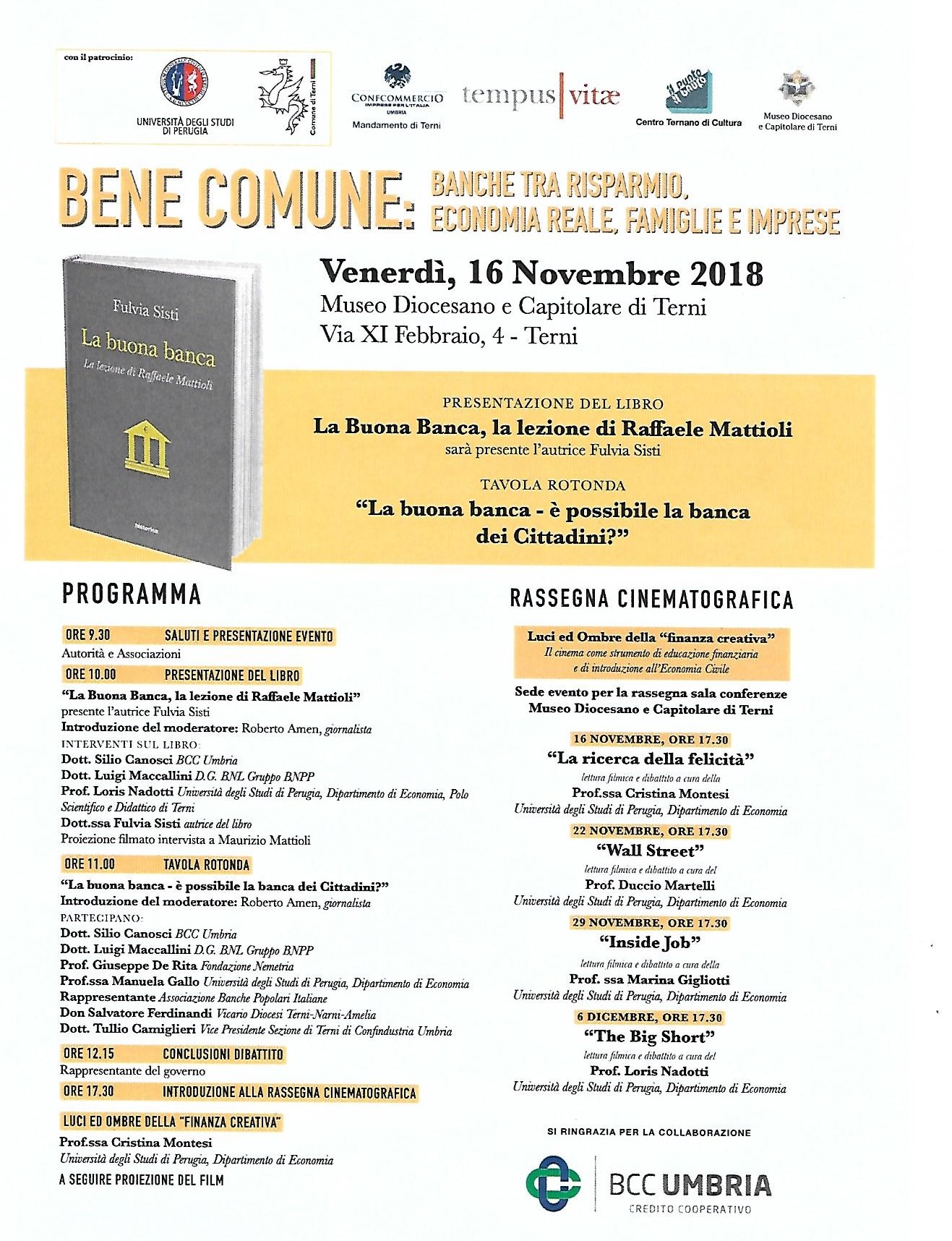 Bene Comune: Banche tra Risparmio, Economia Reale, Famiglie e Imprese